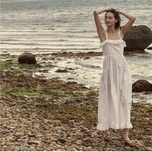 Doen vita midi dress in salt NWT